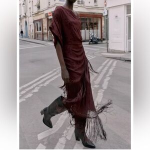 ZARA burgundy dress - size S